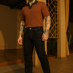 Light Wash Relaxed Fit Denim Pants