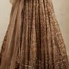 PrettySoftNetSequenceZariEmbroideryWorkBrownLehenga_1