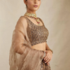 PrettySoftNetSequenceZariEmbroideryWorkBrownLehenga_5